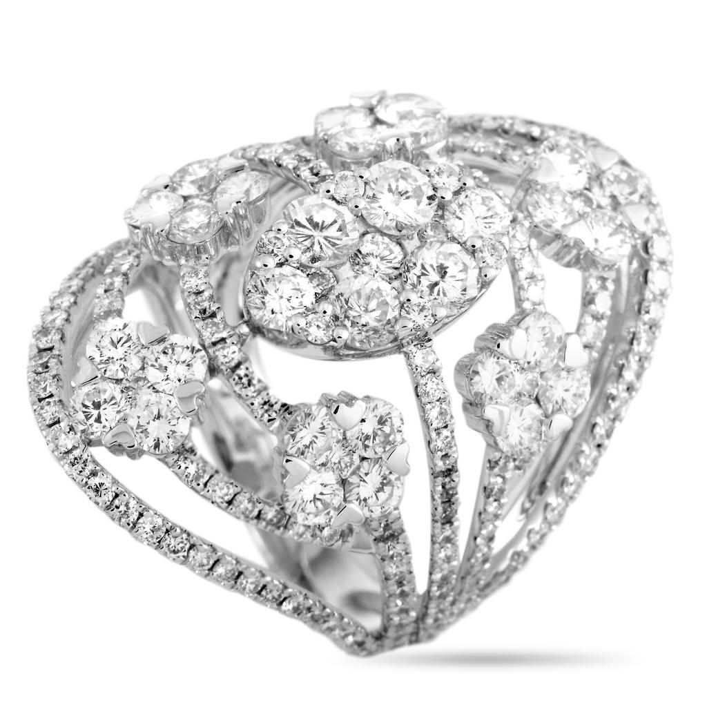 Non Branded 18K White Gold 3.85 ct Diamond Ring