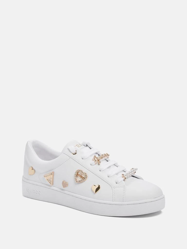 Guess Factory Breaks Low-Top Embellished Sneakers 1