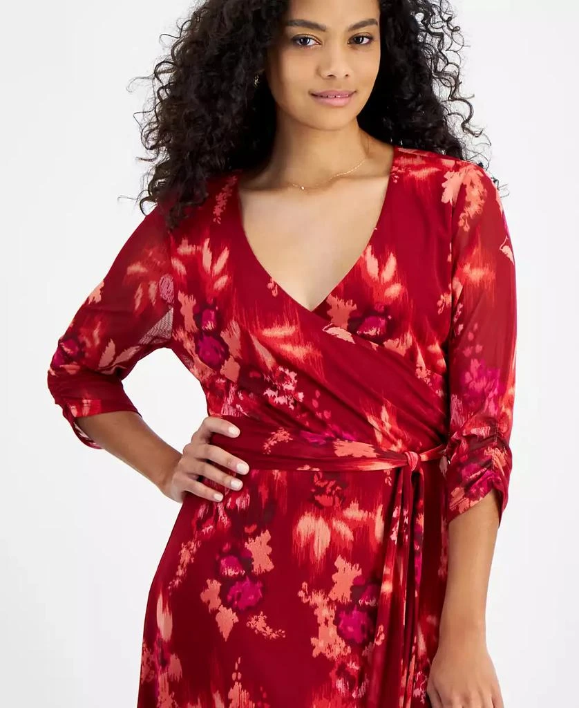 JAMIE & LAYLA Petite 3/4-Sleeve Faux-Wrap Maxi Dress 4