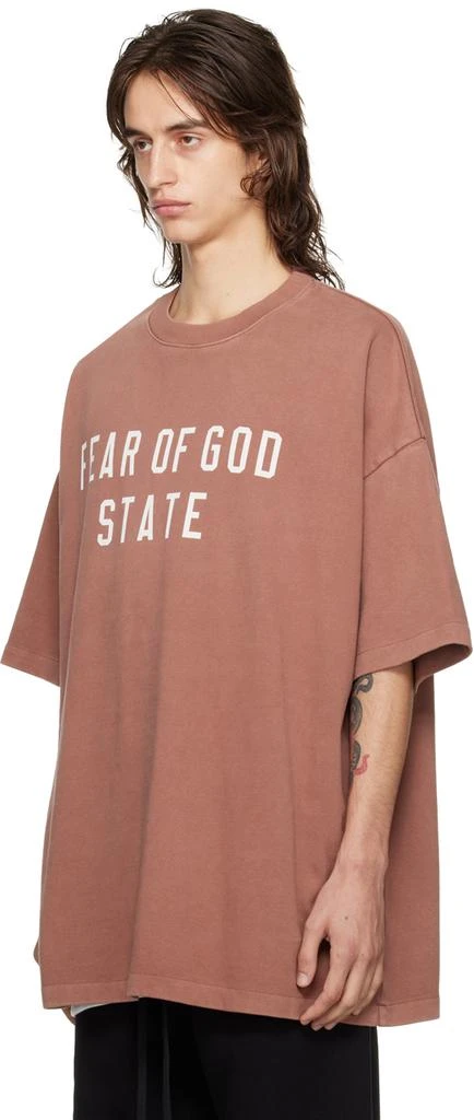 Essentials Burgundy Crewneck T-shirt 4