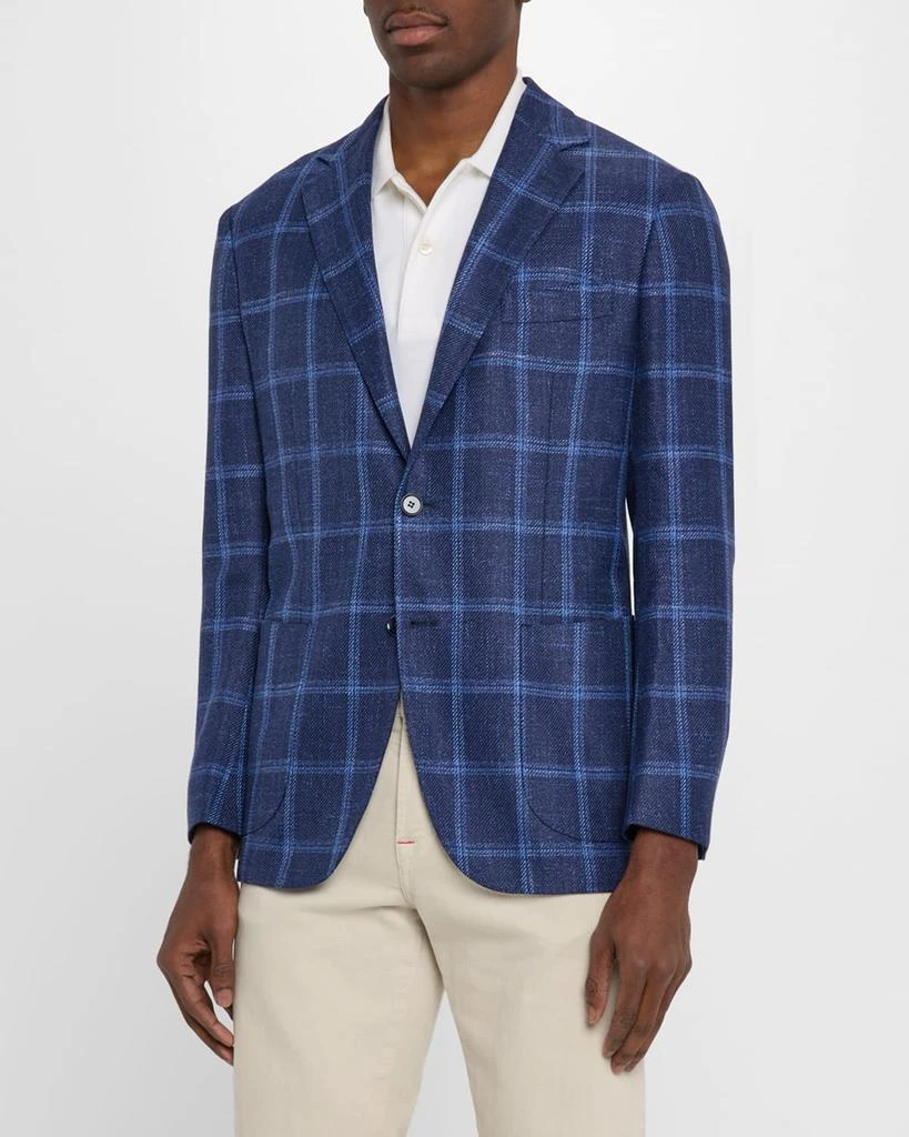 Sartorio Napoli Men's Large Overcheck Sport Coat 4