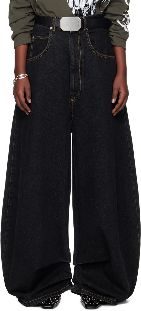 LU'U DAN Black Double XL Jeans