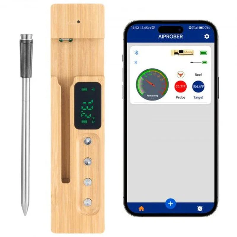 PROXXI Wireless Meat Thermometer Bluetooth Meat Probe 500 Ft Range for Cooking