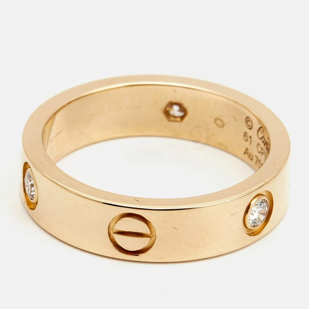 Cartier Cartier Love 3 Diamonds 18k Yellow Gold Ring Size 61 3