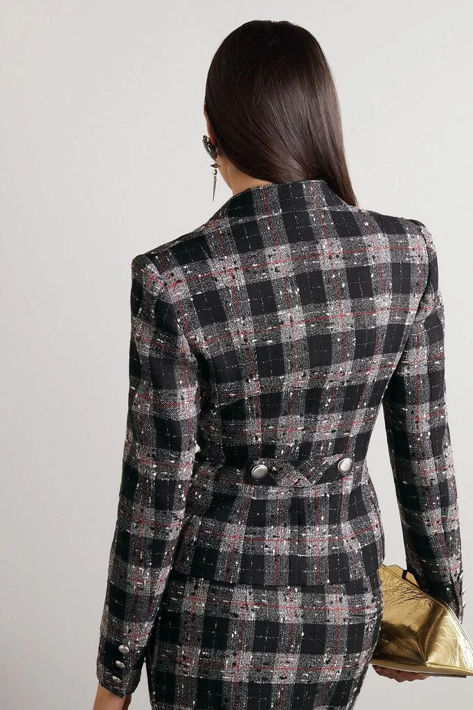 Alessandra Rich Checked wool-blend bouclé blazer 3