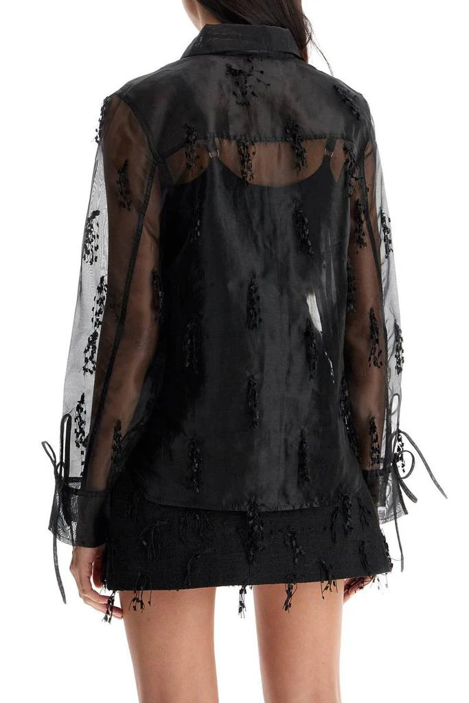 Ganni fringed organza shirt 3