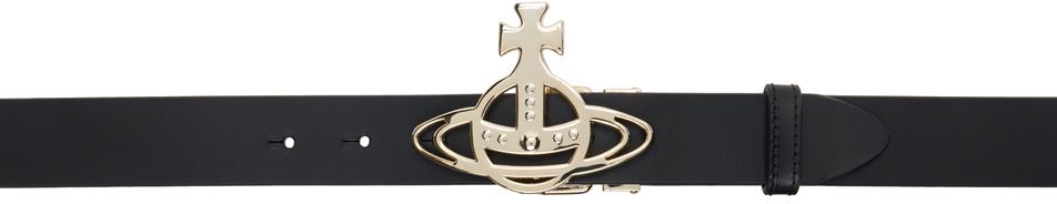 Vivienne Westwood Black Line Orb Buckle Belt