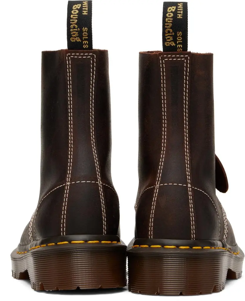 Dr. Martens Brown 1460 'Made In England' Wax Commander Boots 2