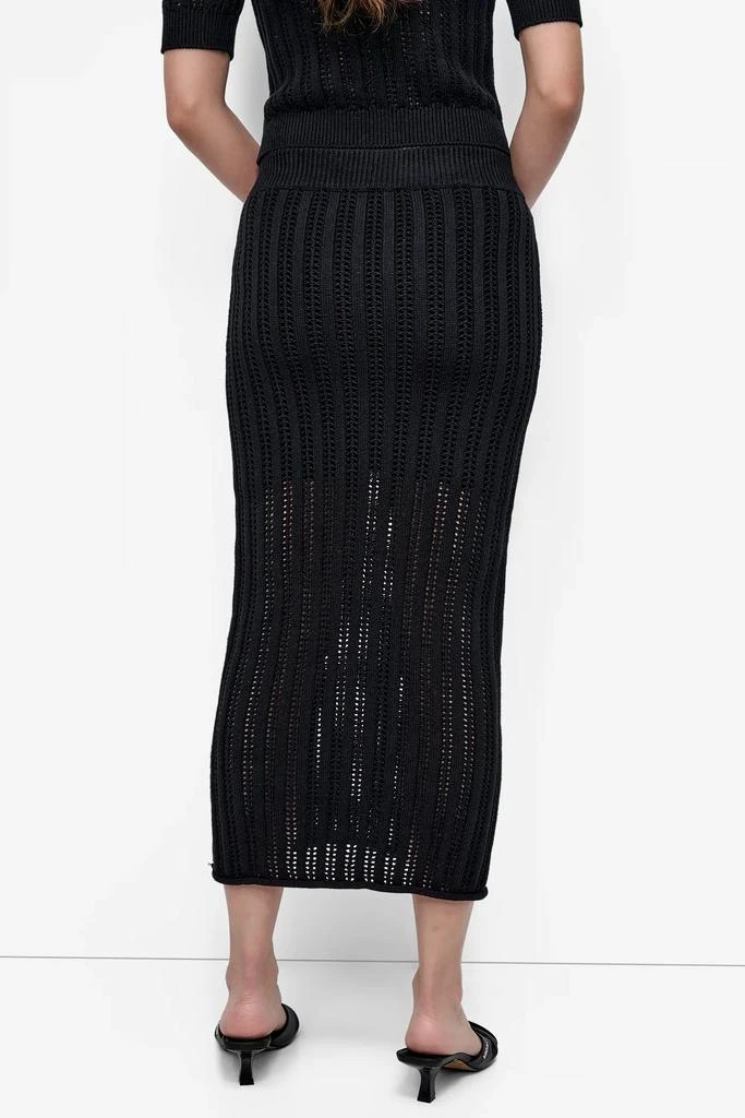 DKNY CABLE POINTELLE STITCH MIDI SKIRT 2