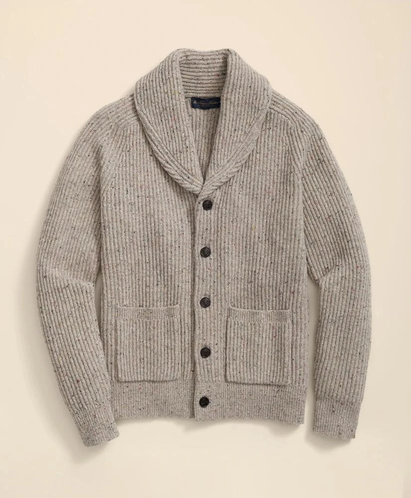Brooks Brothers Merino Wool Donegal Shawl Cardigan