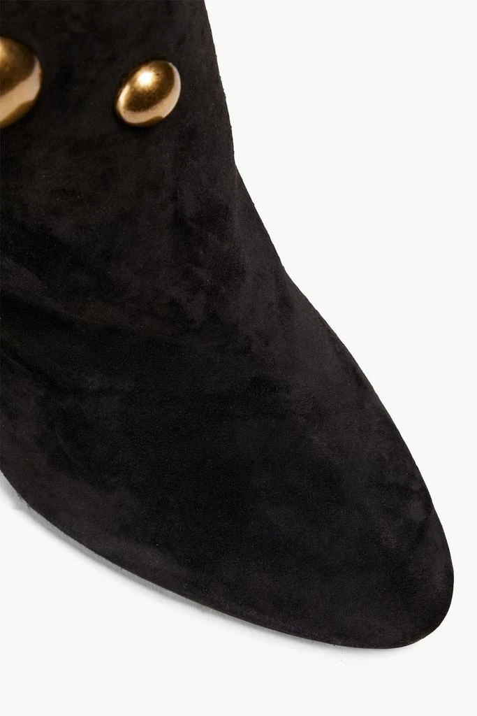 Yves Saint Laurent Studded suede thigh boots 5