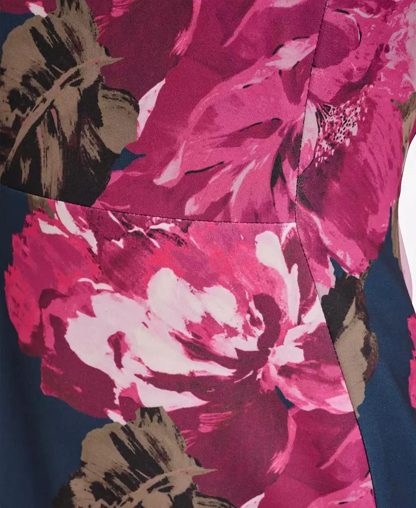 Calvin Klein Petite Floral-Print Short Sheath Dress 6