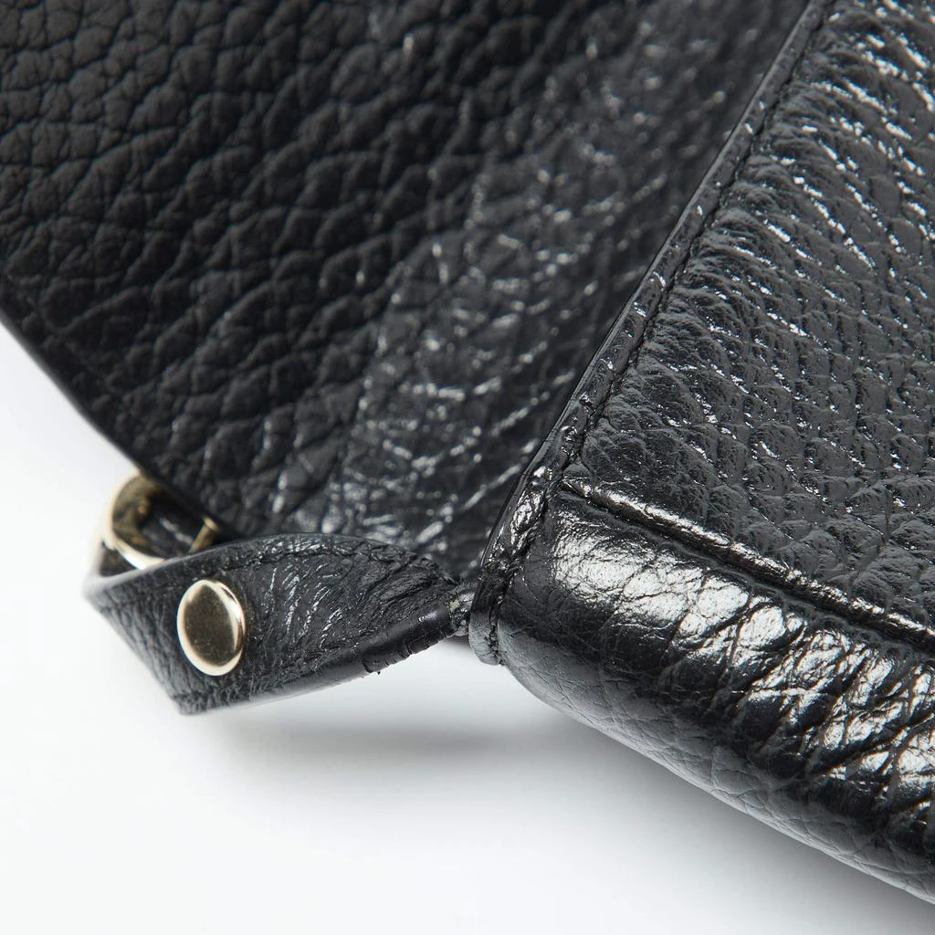 Aigner Aigner Black Leather Flap Crossbody Bag 7