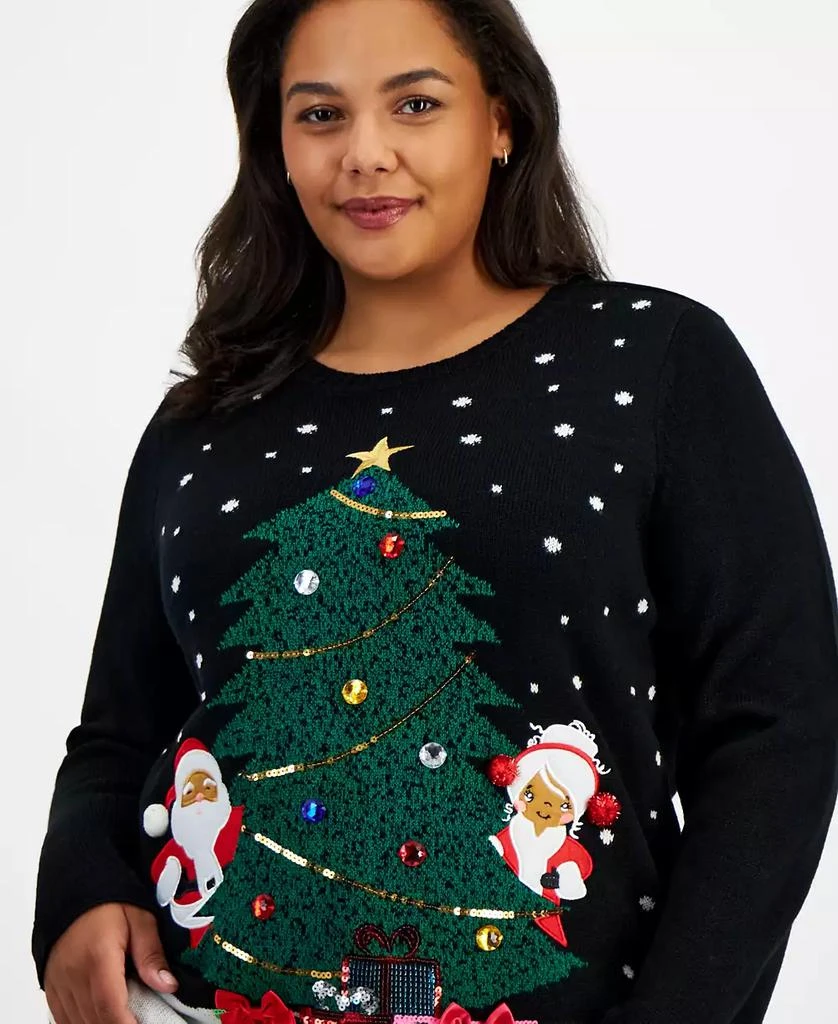Holiday Lane Plus Size Mr. & Mrs. Claus Sweater, Created for Macy's 3