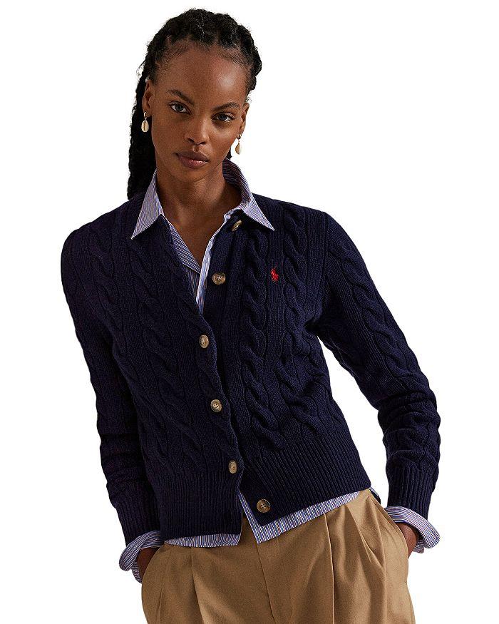 Ralph Lauren Cable Knit Wool Cashmere Cardigan