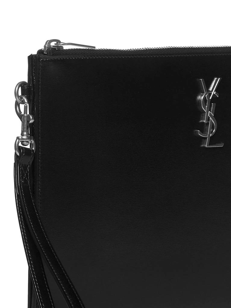 Yves Saint Laurent Saint Laurent Logo Plaque Zipped Clutch Bag 5