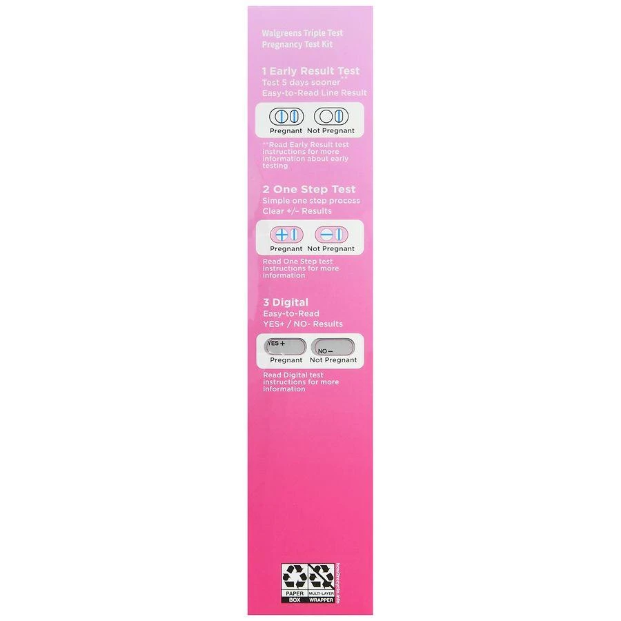 Walgreens Triple Test Pregnancy Test Kit 3