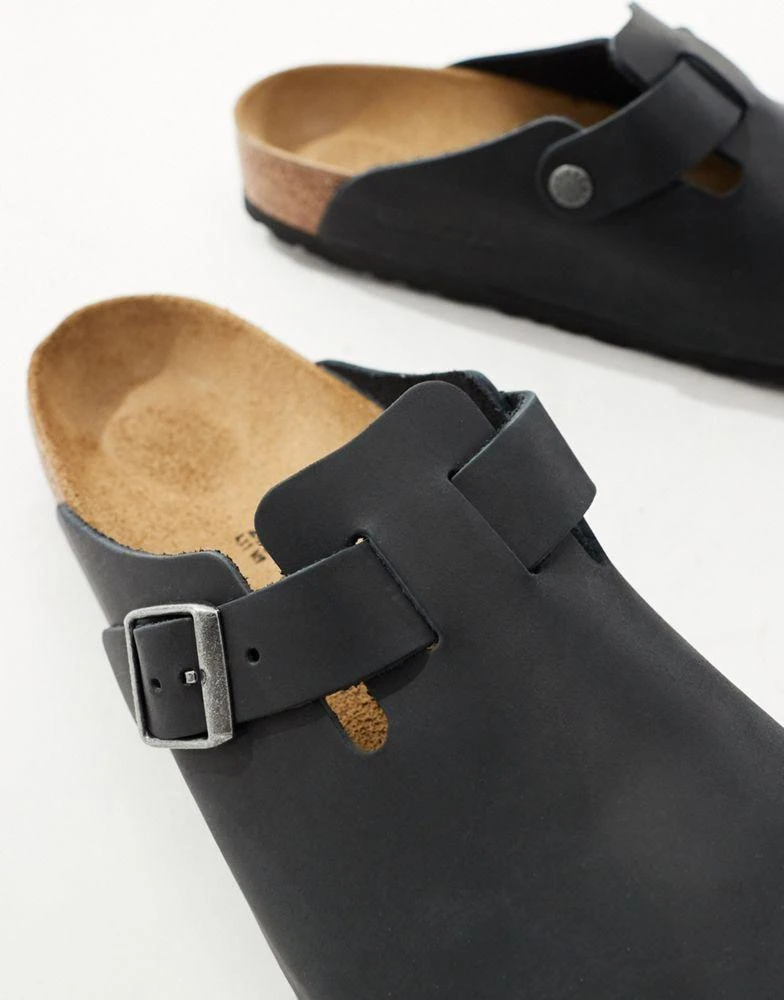 Birkenstock Birkenstock unisex Boston clogs in black oiled leather 2