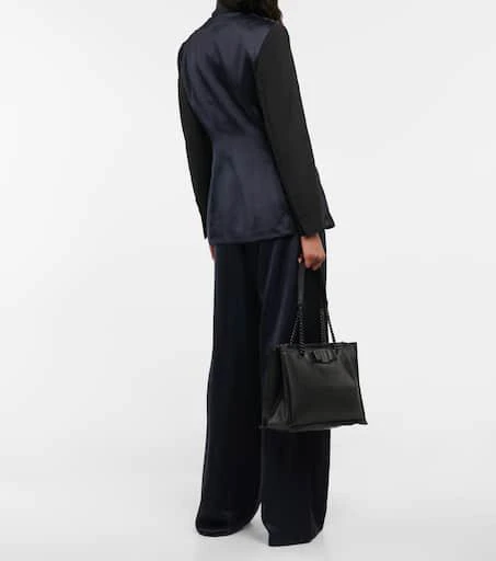 Salvatore Ferragamo Tie-neck satin blazer 3