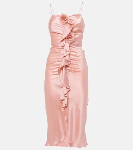 Rodarte Ruched silk crêpe midi dress 1