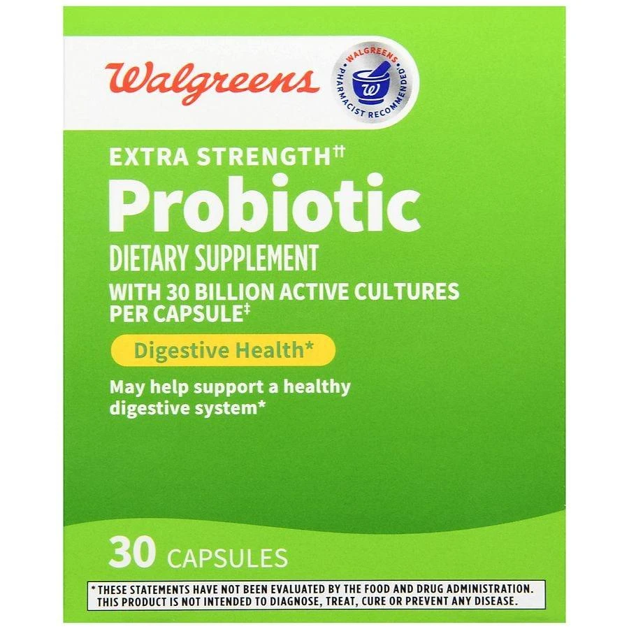 Walgreens Extra Strength Probiotic Digestive Health Capsules (30 days) 2