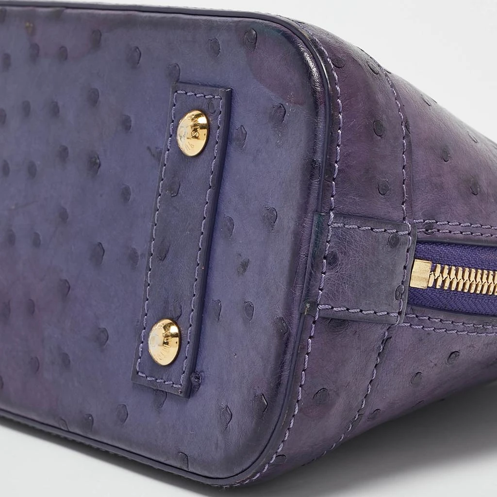 Louis Vuitton Louis Vuitton Purple Ostrich Alma BB Bag 18