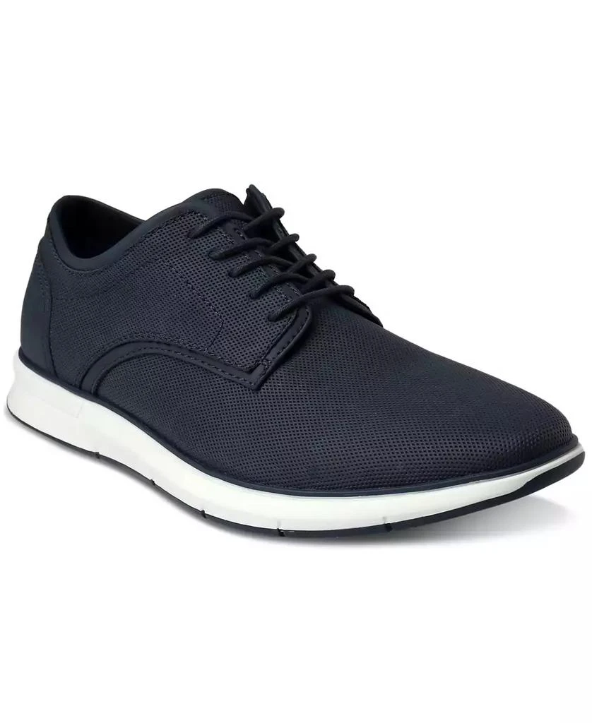 Alfani Men's Dalton Textured Faux-Leather Lace-Up Sneakers, Created for Macy's 1