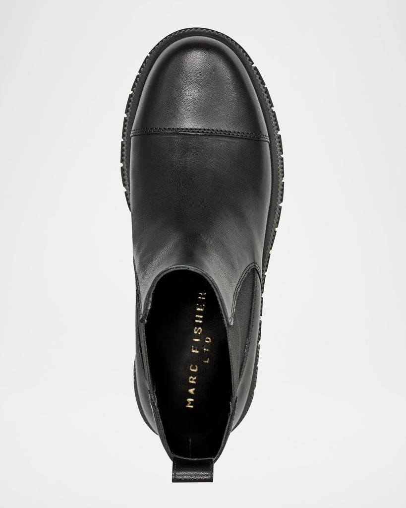Marc Fisher Leather Lug-Sole Chelsea Booties 4