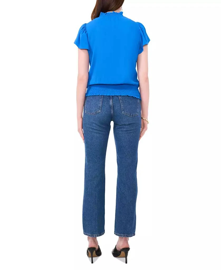 Sam & Jess Women's Challis Flutter-Sleeve Smocked-Waist Top 4