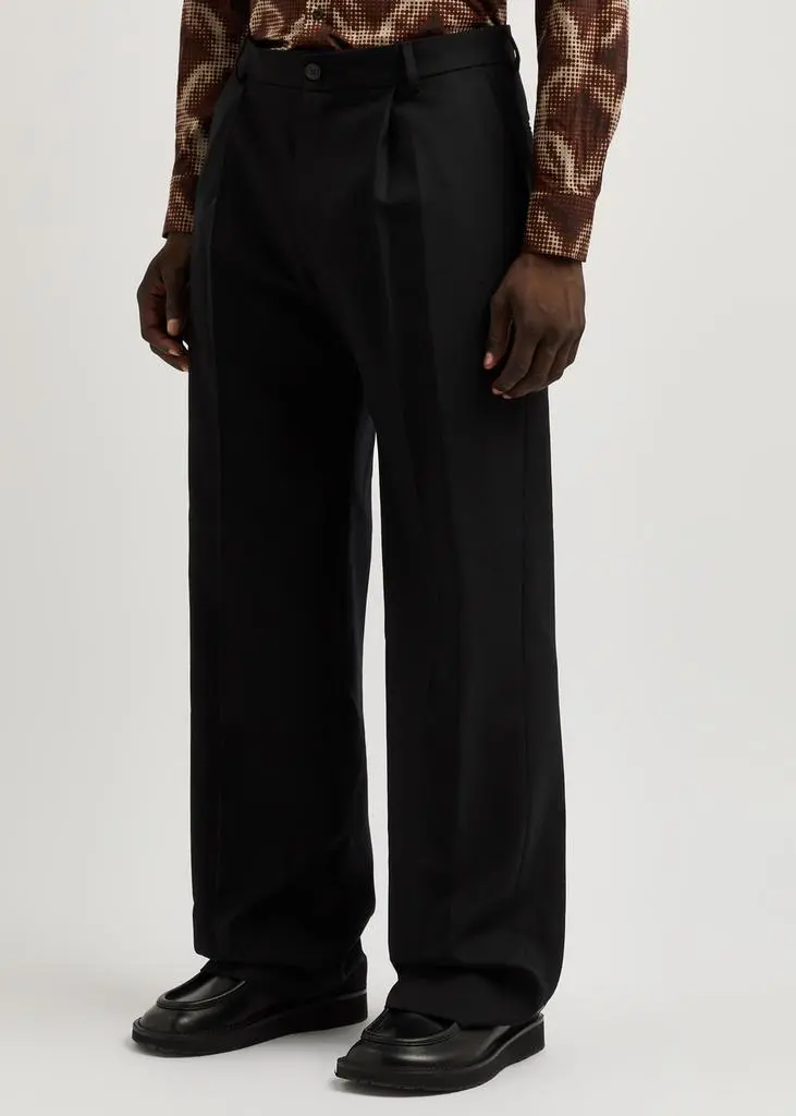 Dries Van Noten Wide-leg wool trousers 2