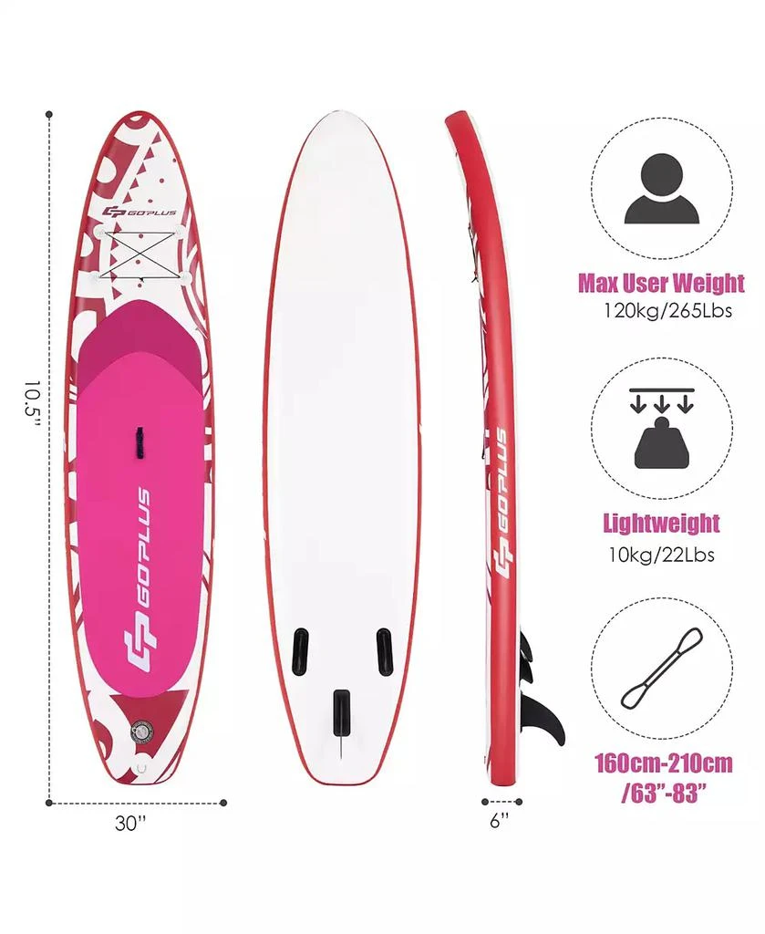 Costway 10.5  Inflatable Stand Up Paddle Board SUP Surfboard 3