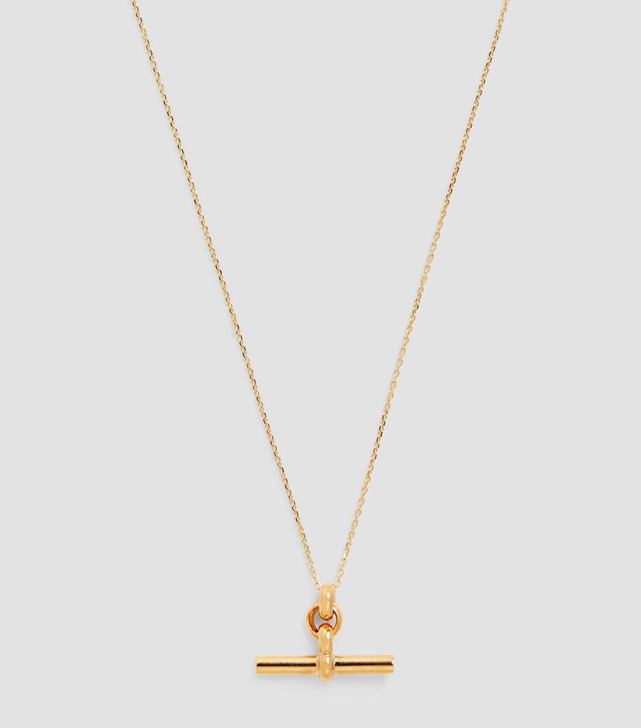 TILLY SVEAAS Yellow Gold-Plated T-Bar Trace Chain Necklace