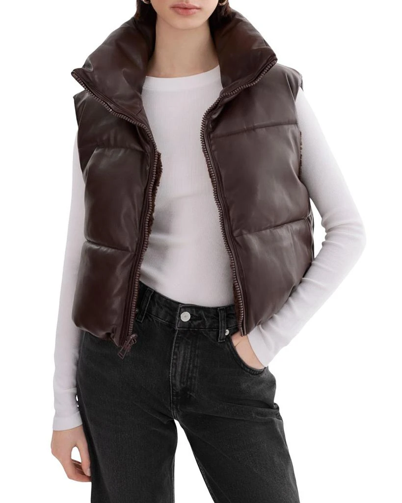 LaMarque Melicia Reversible Faux Leather & Fleece Vest 5