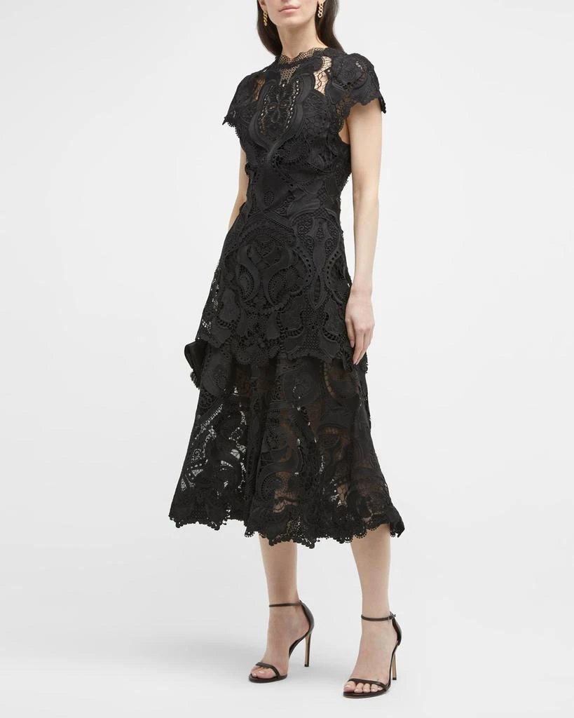Jonathan Simkhai Guipure Lace Belted Midi Dress 3