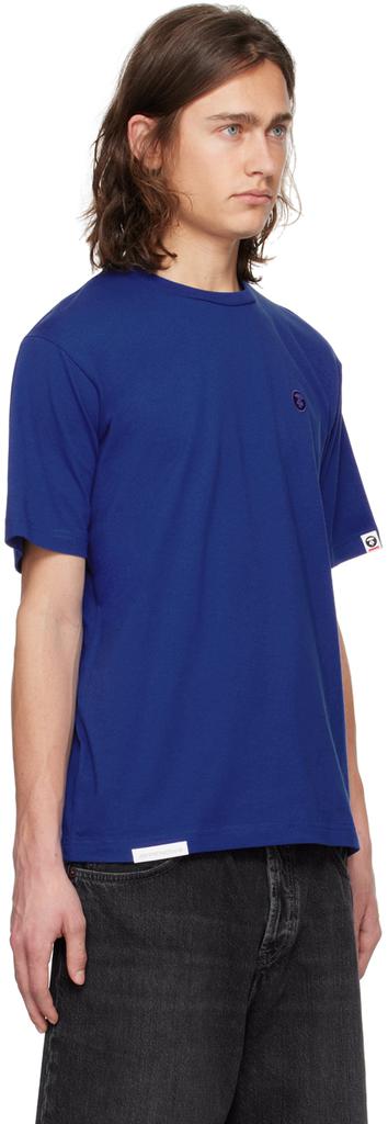 AAPE by A Bathing Ape Blue Embroidered T-Shirt