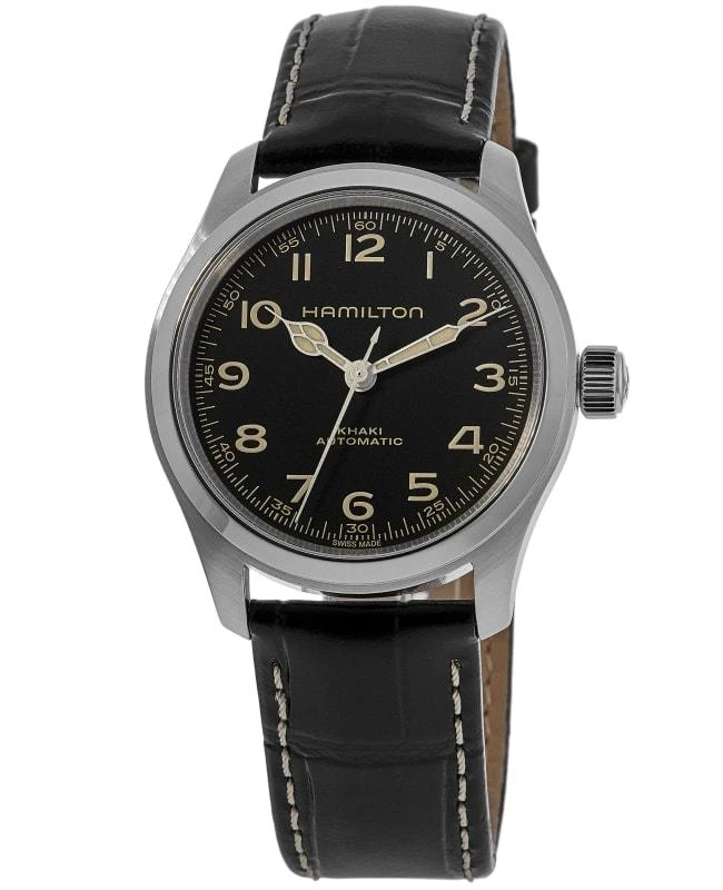 Hamilton Hamilton Khaki Field Murph 38mm Automatic Black Dial Leather Strap Men's Watch H70405730 1
