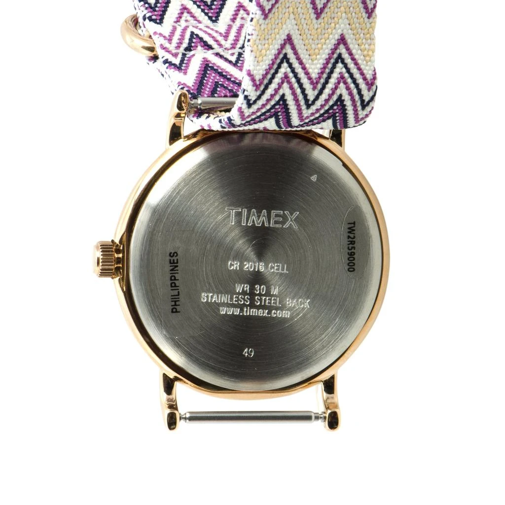 Timex Weekender Chevron 38 mm Gold-Tone Watch TW2R59000 3