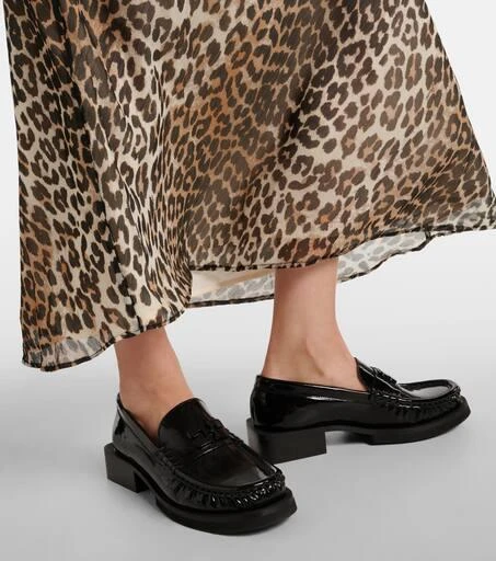 Ganni Logo faux leather loafers 7