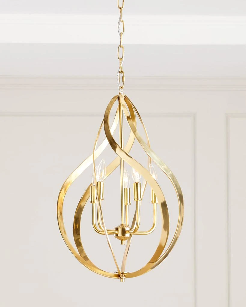 John Richard Ribbons of Brass Swirls Chandelier 2