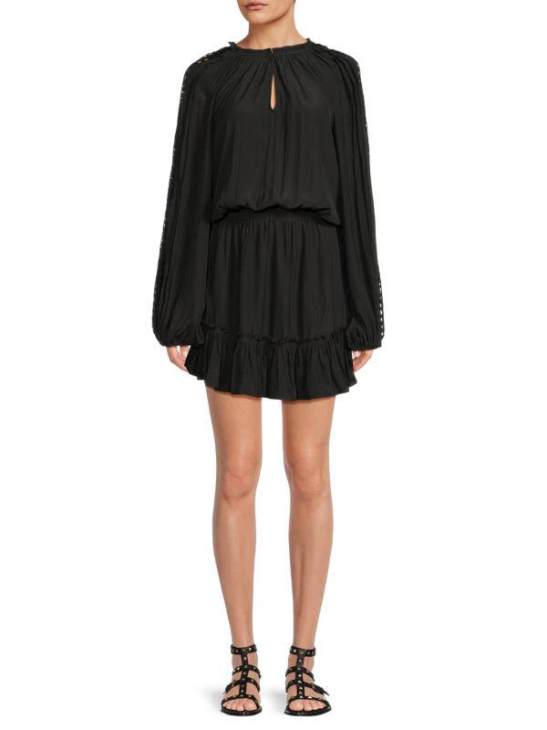 Ramy Brook Martha Cutout Tiered Mini Dress 1