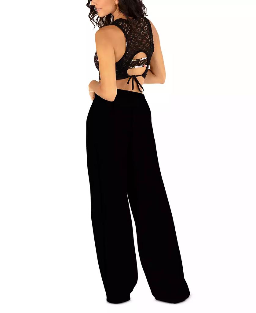 Hurley Juniors' Pull-On Wide-Leg Trouser Beach Pants