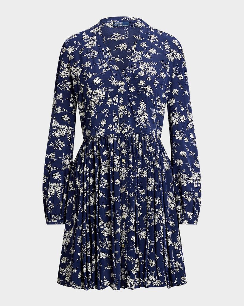 Ralph Lauren Floral Buttoned Crepe Dress