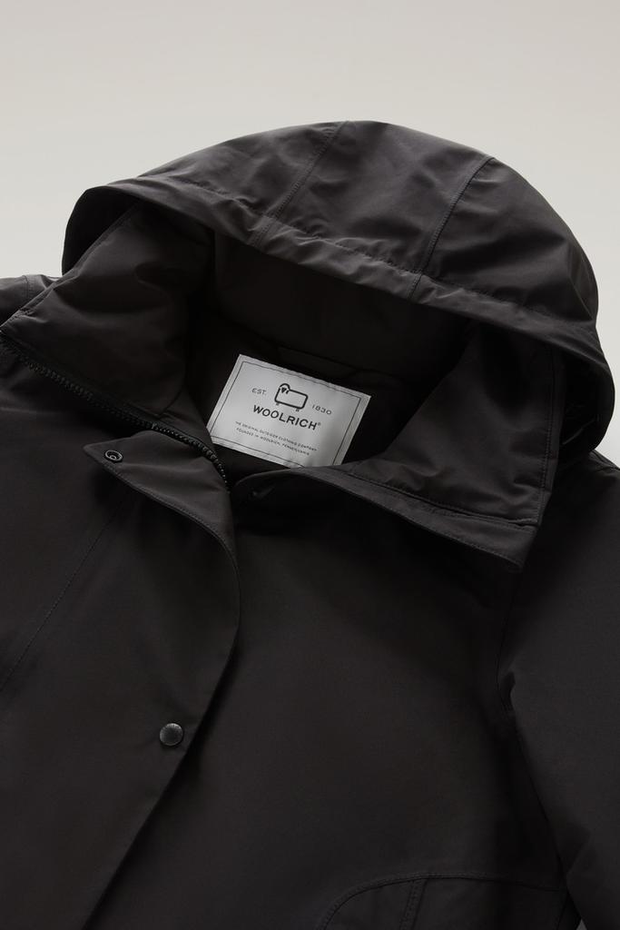 Woolrich Waterproof High-Tech Long Coat in Recycled GORE-TEX - Women - Black