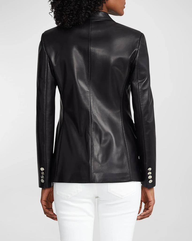 Ralph Lauren Collection Parker Leather Single-Breasted Blazer Jacket 4