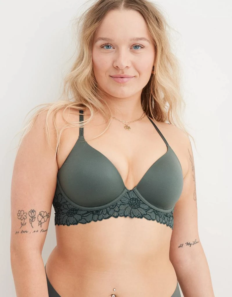 Aerie Sunnie Bloom Lace Trim Full Coverage Lightly Lined Bra 2