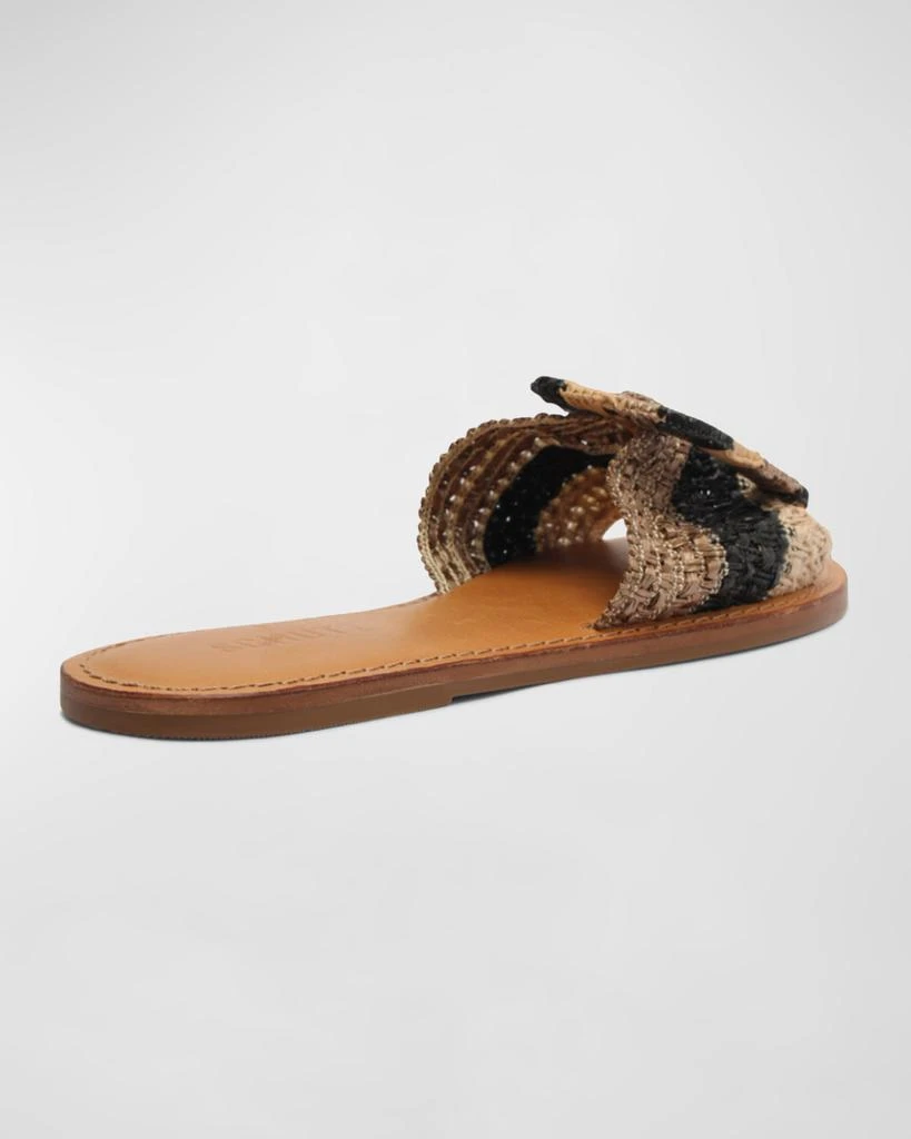 Schutz Cinna Woven Buckle Flat Slide Sandals 3