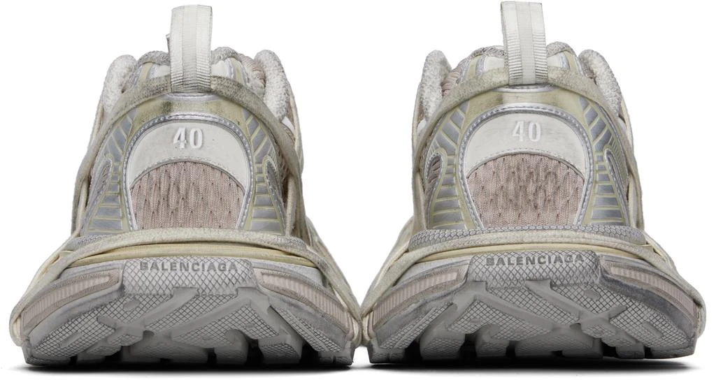 Balenciaga Gray & Off-White 3XL Fishnet Sneakers 2
