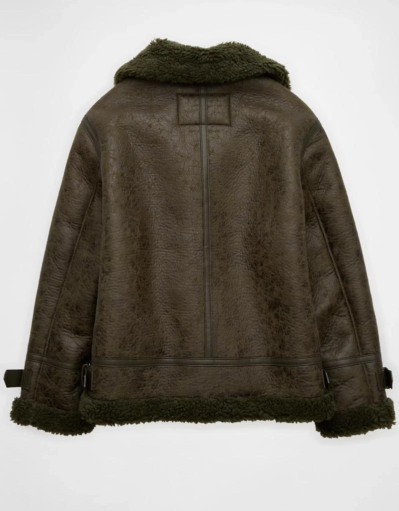 AE AE Oversized Shearling Biker Jacket 4