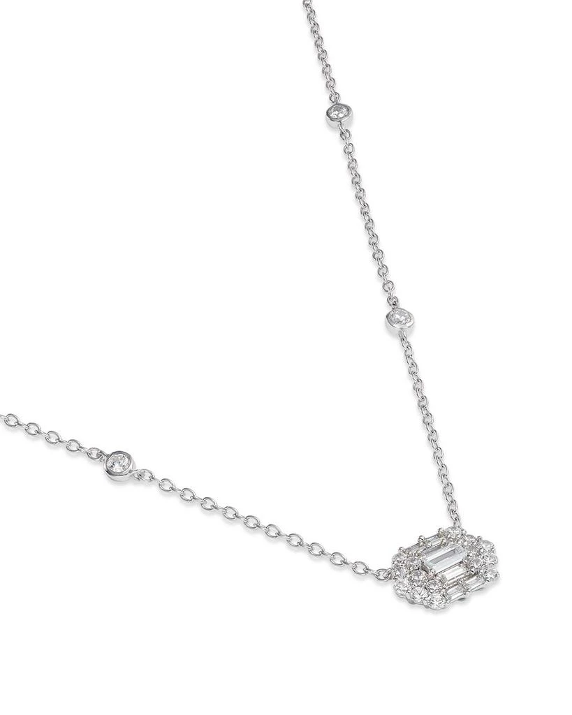 Bloomingdale's Diamond Baguette & Round Mosaic Pendant Necklace in 14K White Gold, 0.60 ct. t.w. 3