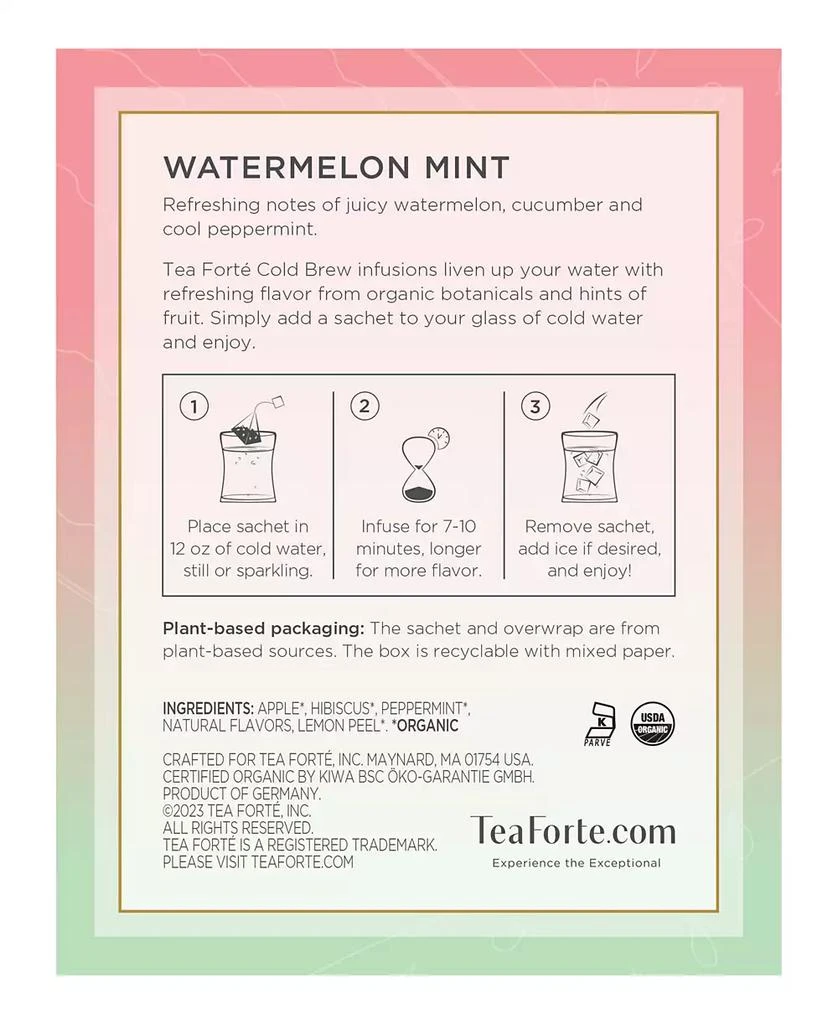 Tea Forte Cold Brew Duo and Poom Cup Tea Bundle, 4 Piece 5